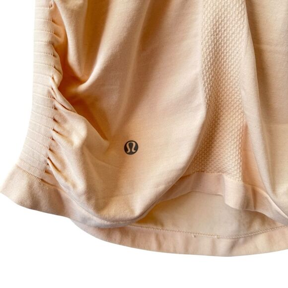 Lululemon Women's Size 10 In The Flow Tank Top Heathered Butter Pink Color - Picture 6 of 7